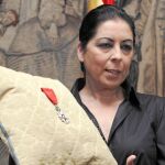 Aurora Carbonell, viuda de Morente, en el homenaje
