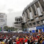 El altercado tuvo lugar cerca del Bernabéu, donde se instalaron pantallas para seguir los partidos del Mundial