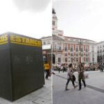 El jueves por la noche se retiraron los quioscos denunciados por Patrimonio (Izqu.). Los nuevos establecimientos son iguales a los que hay en Gran Vía