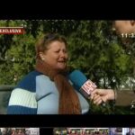 Isabel García en el momento de acusar a su marido de asesinar a Mariluz ante las cámaras de Telecinco