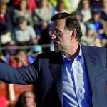 Mariano Rajoy, en un multitudinario mitin del PP