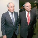 Juan María Nin e Isidro Fainé en la sede de La Caixa