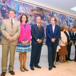 Alicia García, Miguel Alejo, Josefa García Cirac, Miguel Sebastián y Herrera, en la inauguración del parador