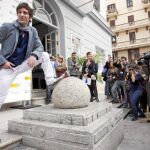 Héctor Alterio, ayer en Málaga, forma parte del trío protagonista