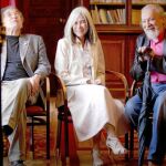 De izda a drcha, Ricardo Piglia, María Kodama y Marcos Ricardo Barnatán