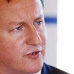 El «premier», David Cameron, ayer en Pretoria