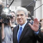 El primer ministro, José Sócrates, a su llegada ayer a Bruselas