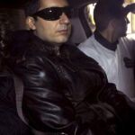 Pedro Alberto Cruz, en el coche que le llevó al juzgado