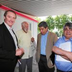 Homs, ayer en Prada de Conflent (Francia), junto al presidente de la Universitat Catalana d'Estiu