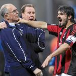 Gattuso coge del cuello a Joe Jordan, segundo entrenador del Tottenham. Después le dio un cabezazo