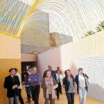 La alcaldesa de Cartagena, Pilar Barreiro, durante su visita al auditorio acompañada de miembros de la corporación municipal