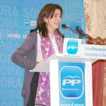La secretaria nacional de Educación del Partido Popular, Sandra Moneo, ayer en el acto celebrado en Caravaca