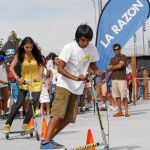 El patinete Spinrider fue disfrutado por los jóvenes que participaron en la primera edición del torneo de Madrid Río