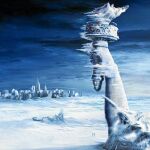la estatua de la Libertad de Nueva York en una imagen catastrófica