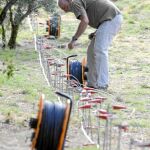 Trabajos de búsqueda de los restos de Federico García Lorca en la fosa de Alfacar, en la provincia de Granada