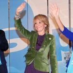 Pío García Escudero, Esperanza Aguirre y Ana Mato, en un acto celebrado ayer