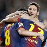 Messi no marcó ante el Celta y se conformó con celebrar los goles de los demás