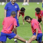 Los jugadores del Atlético se entrenaron ayer en la localidad italiana convencidos de que pueden dar un disgusto al Udinese