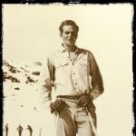 Imagen del archivo personal de Fermín Urbiola en la que se ve al Rey apunto para esquiar