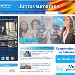 La página web del PP catalán destaca la figura de su presidenta, Alicia Sánchez-Camacho, como «candidata de los millones de catalanes que no quieren separarse de España».