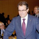 Artur Mas asistió ayer a un desayuno coloquio en Barcelona