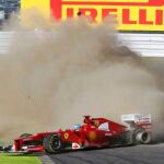 Alonso, fuera de carrera