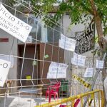 El edificio «okupado» está en la calle Almagro del distrito de Nou Barris