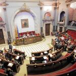 Imagen del pleno extraordinario que celebró ayer el Ayuntamiento