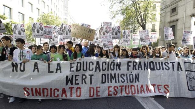 Los estudiantes de Secundaria se manifiestan en Madrid
