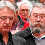 méndez, secretario general de UGT, ayer junto al «sindi-banquero» José Ricardo Martínez