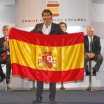 Nadal como niño con bandera nueva
