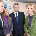 Aguirre se sumó ayer a la campaña gallega