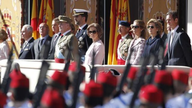 Imagen de la tribunal durante el Día de la Fiesta Nacional de 2010