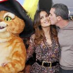 Antonio Banderas y Salma Hayek, ayer, en la «Madrid Premiere Week»