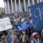 Los «indignados» de EE UU, el movimiento «Occupy Wall Street» continuaron ayer con sus protestas
