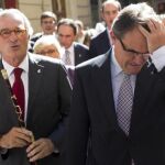 Artus Mas con el alcalde de Barcelona, Xavier Trias, en las fiestas de la Mercé del pasado año