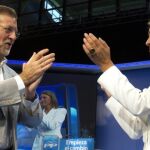 Mariano Rajoy y María Dolores de Cospedal, en un acto del Partido Popular