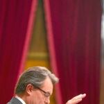 MAS durante su intervención de ayer en el debate de política general en el Parlament