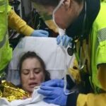La mujer, de 37 años, en una imagen compartida por el Samur en Twitter