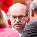 El conseller Mas–Colell el miércoles en el Parlament