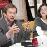 Javier Moro e Inma Chacón presentaron ayer sus novelas en Barcelona
