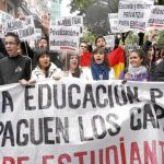 Desde 2008, los estudiantes no salían a la calle a manifestarse