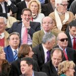 El presidente de la Junta, José Antonio Griñán, momentos antes de comenzar el partido de dobles