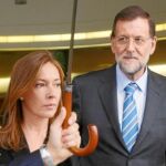 Mariano Rajoy acudió al sepelio acompañado por su esposa