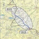 Imagen del recorrido que realizará la Alta Velocidad por la variante para bordear el pantano de Camarillas
