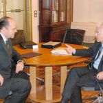 Francesc Guardans y Ferran Mascarell durante una reunión a principios de este año