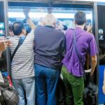 Los usuarios de Metro apenas notaron retrasos, aunque los trenes iban más llenos de lo habitual