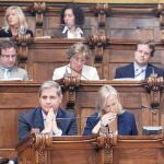 Una imagen del grupo municipal del PP de Barcelona, encabezado por Alberto Fernández
