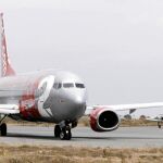 Uno de los aviones de las compañías que operan en el Aeropuerto de San Javier y que pasará a Corvera