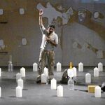Un momento de «Amarillo», propuesta de Teatro Línea de Sombra